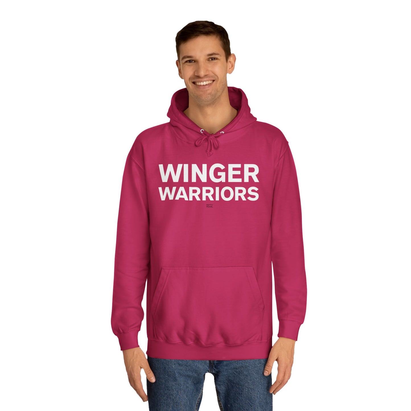 Winger Warriors Unisex College Hoodie - Cozy Athletic Sweatshirt, College Apparel, Team Gear, Gift for Students, Sporty Casual Wear