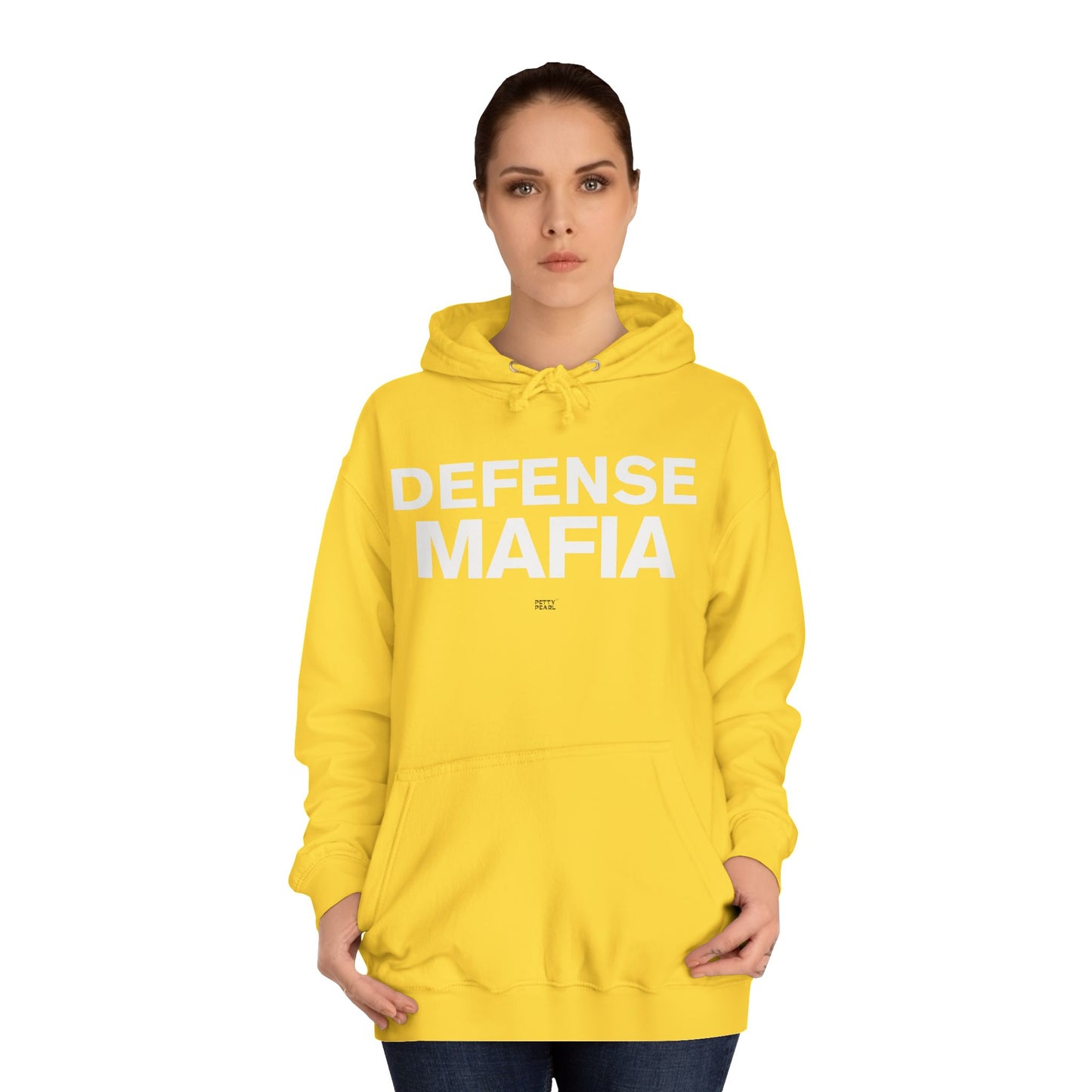 Defense Mafia Unisex College Hoodie - Cozy Sweatshirt for School, Lounge Wear, Gift for Students, Casual Outfit, Trendy Apparel