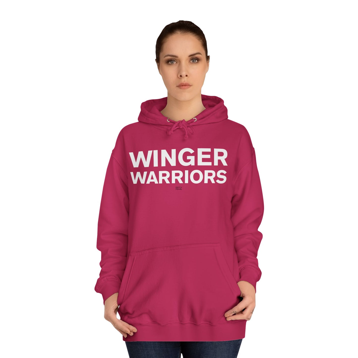 Winger Warriors Unisex College Hoodie - Cozy Athletic Sweatshirt, College Apparel, Team Gear, Gift for Students, Sporty Casual Wear
