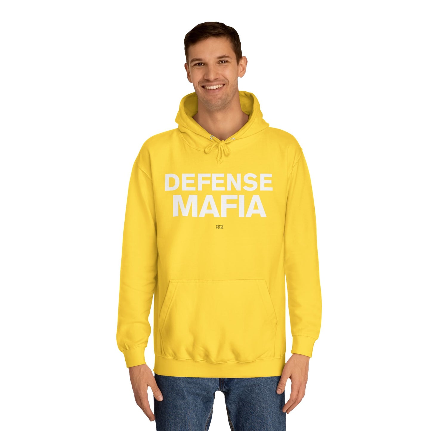 Defense Mafia Unisex College Hoodie - Cozy Sweatshirt for School, Lounge Wear, Gift for Students, Casual Outfit, Trendy Apparel