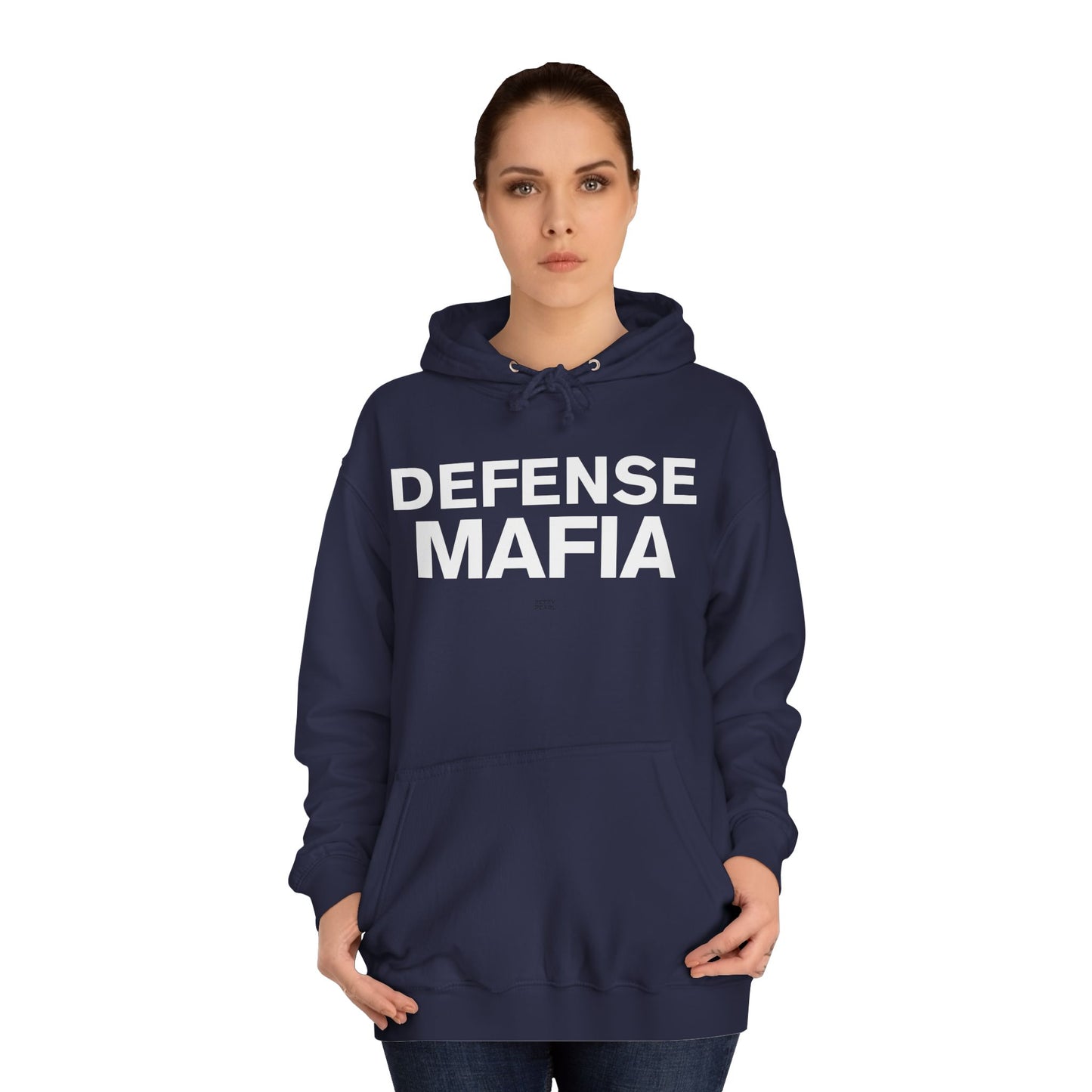 Defense Mafia Unisex College Hoodie - Cozy Sweatshirt for School, Lounge Wear, Gift for Students, Casual Outfit, Trendy Apparel