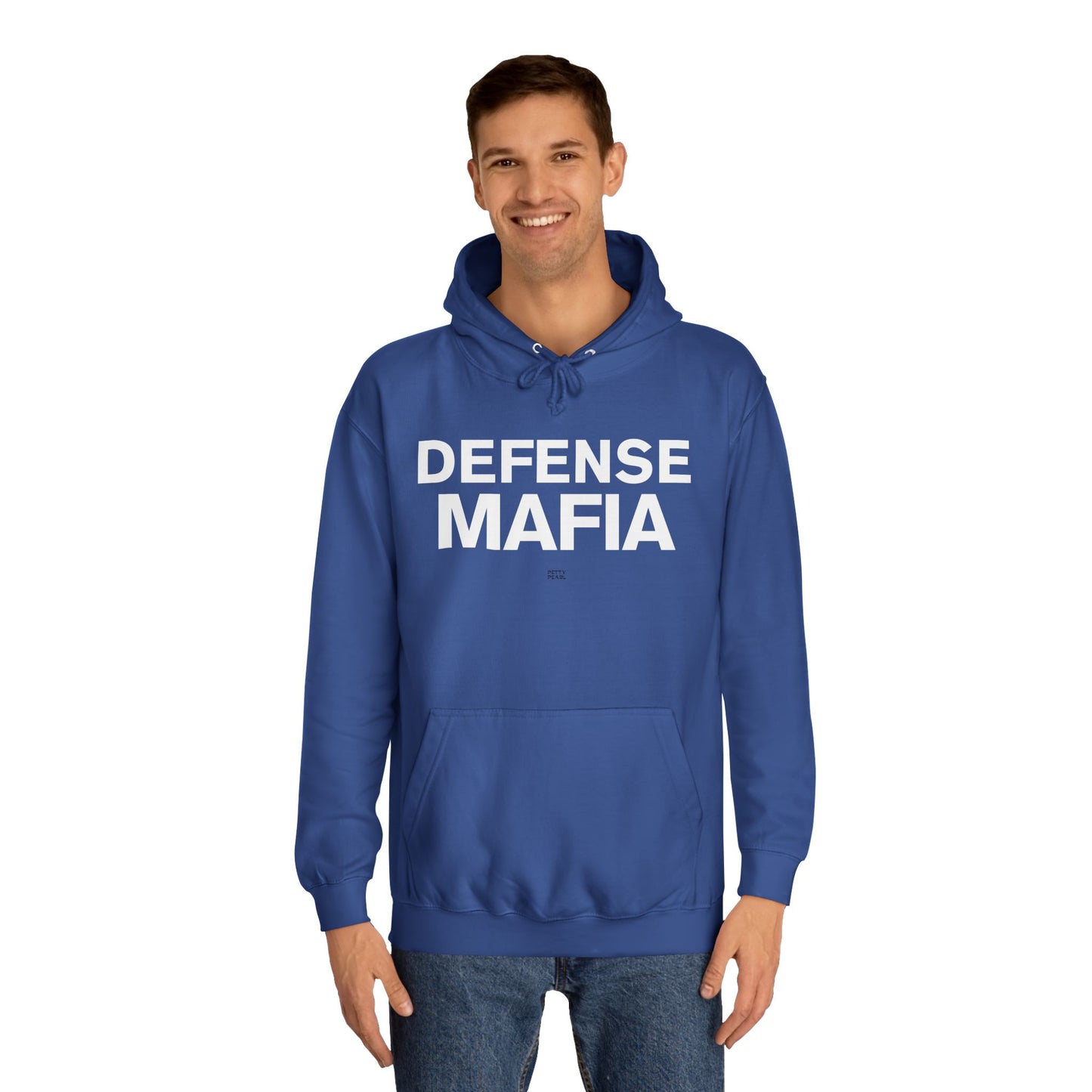 Defense Mafia Unisex College Hoodie - Cozy Sweatshirt for School, Lounge Wear, Gift for Students, Casual Outfit, Trendy Apparel