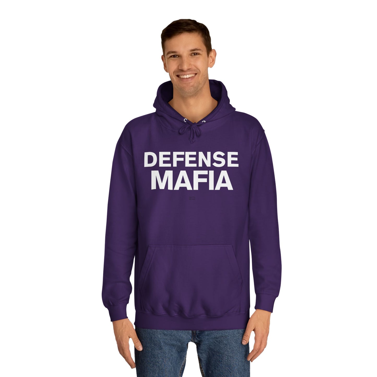 Defense Mafia Unisex College Hoodie - Cozy Sweatshirt for School, Lounge Wear, Gift for Students, Casual Outfit, Trendy Apparel