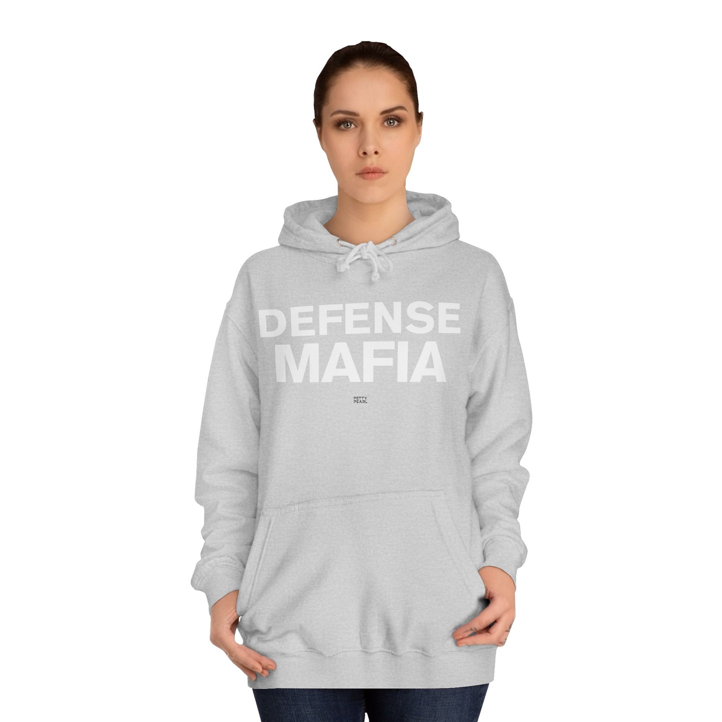 Defense Mafia Unisex College Hoodie - Cozy Sweatshirt for School, Lounge Wear, Gift for Students, Casual Outfit, Trendy Apparel
