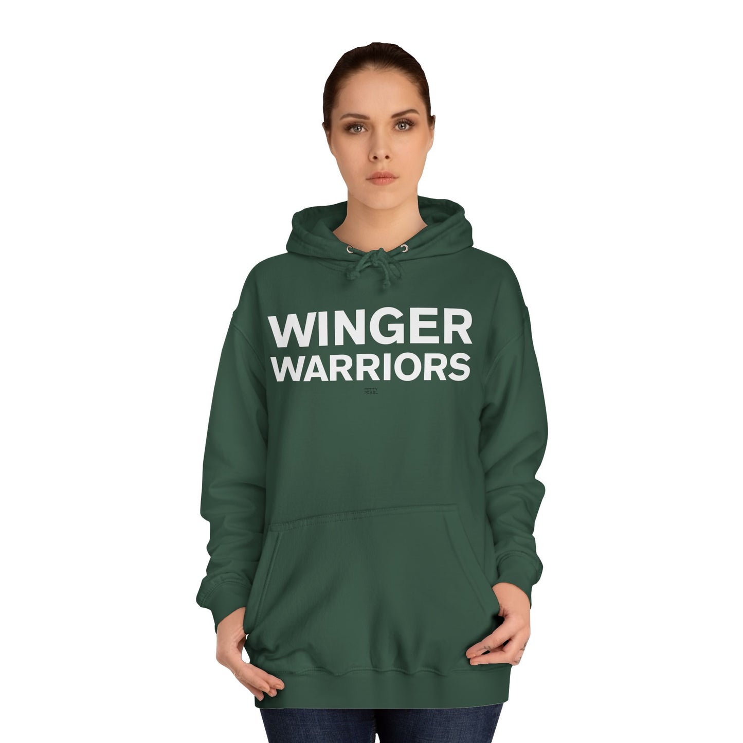 Winger Warriors Unisex College Hoodie - Cozy Athletic Sweatshirt, College Apparel, Team Gear, Gift for Students, Sporty Casual Wear