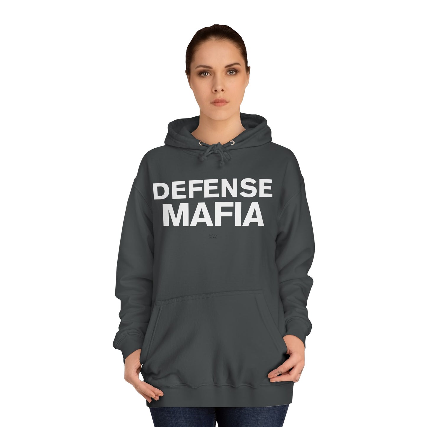 Defense Mafia Unisex College Hoodie - Cozy Sweatshirt for School, Lounge Wear, Gift for Students, Casual Outfit, Trendy Apparel