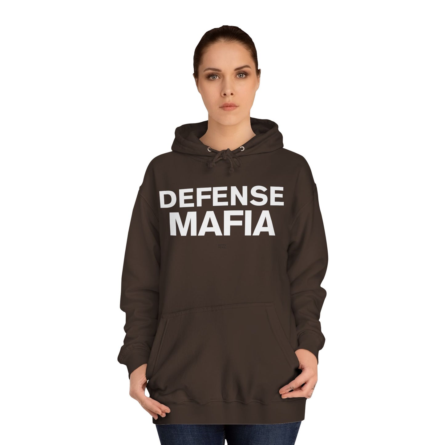 Defense Mafia Unisex College Hoodie - Cozy Sweatshirt for School, Lounge Wear, Gift for Students, Casual Outfit, Trendy Apparel
