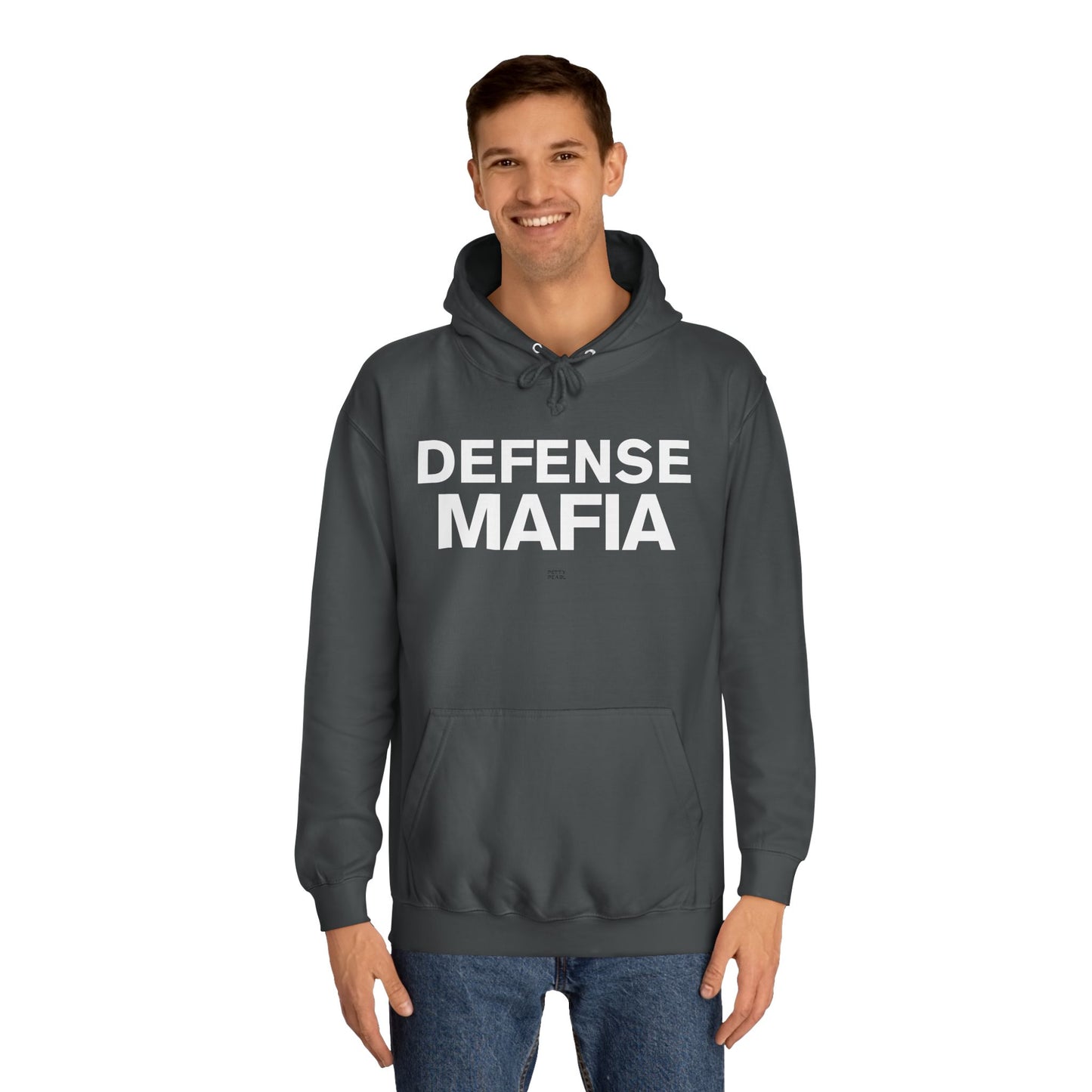 Defense Mafia Unisex College Hoodie - Cozy Sweatshirt for School, Lounge Wear, Gift for Students, Casual Outfit, Trendy Apparel