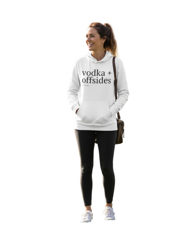 Vodka + Offsides Unisex Hooded Long Sleeve Tee | Casual Streetwear, Gift for Friends, Party Outfit, Summer Nights, Sports Events