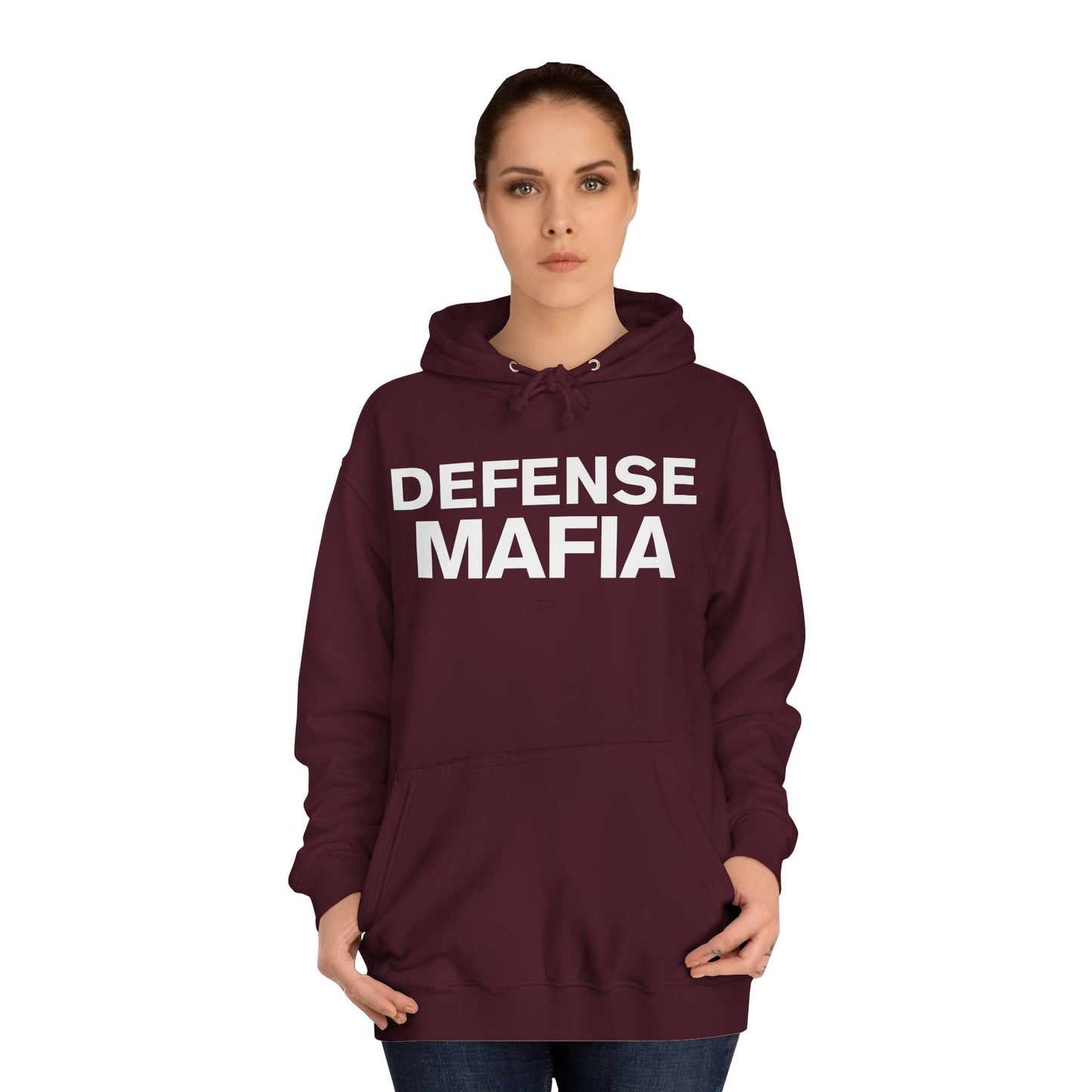 Defense Mafia Unisex College Hoodie - Cozy Sweatshirt for School, Lounge Wear, Gift for Students, Casual Outfit, Trendy Apparel