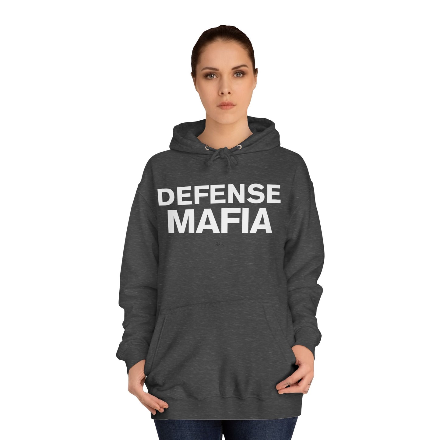 Defense Mafia Unisex College Hoodie - Cozy Sweatshirt for School, Lounge Wear, Gift for Students, Casual Outfit, Trendy Apparel