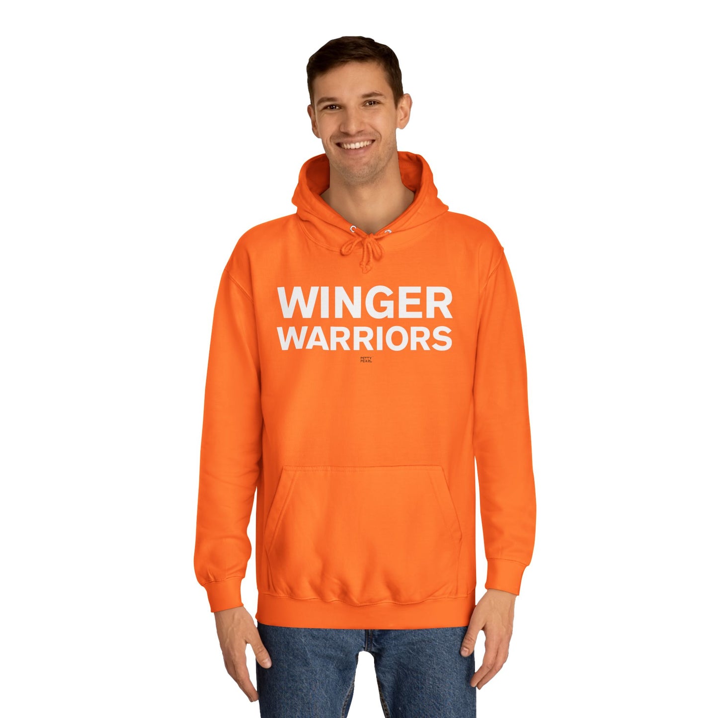 Winger Warriors Unisex College Hoodie - Cozy Athletic Sweatshirt, College Apparel, Team Gear, Gift for Students, Sporty Casual Wear