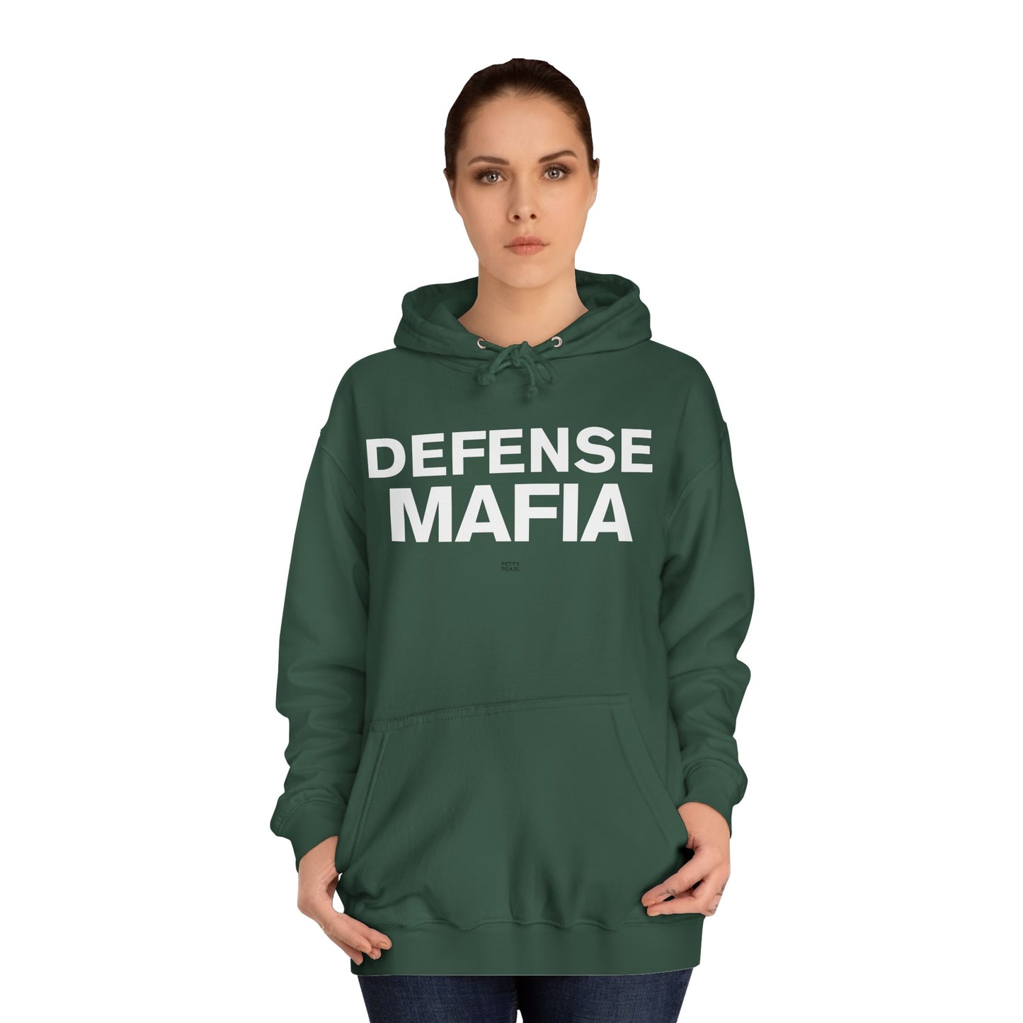Defense Mafia Unisex College Hoodie - Cozy Sweatshirt for School, Lounge Wear, Gift for Students, Casual Outfit, Trendy Apparel
