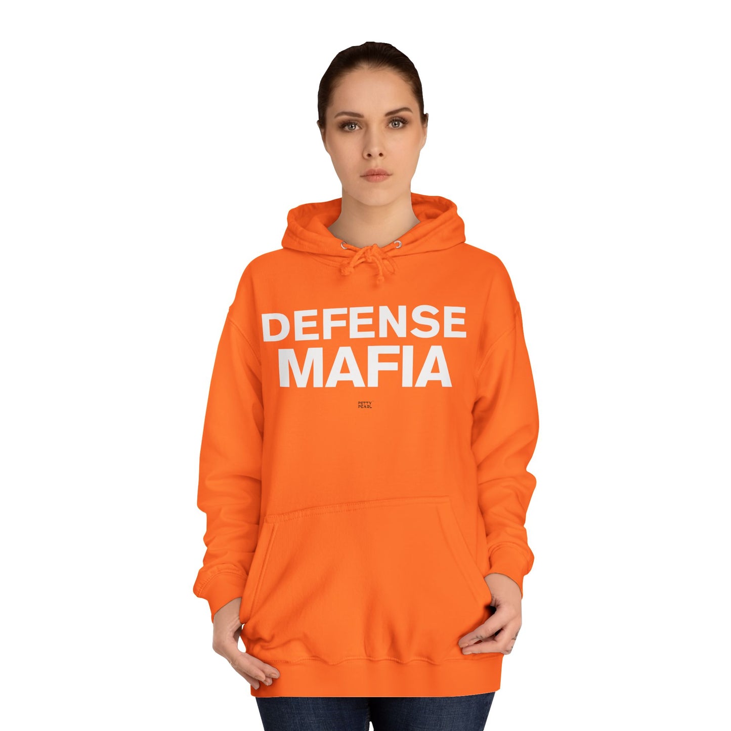 Defense Mafia Unisex College Hoodie - Cozy Sweatshirt for School, Lounge Wear, Gift for Students, Casual Outfit, Trendy Apparel