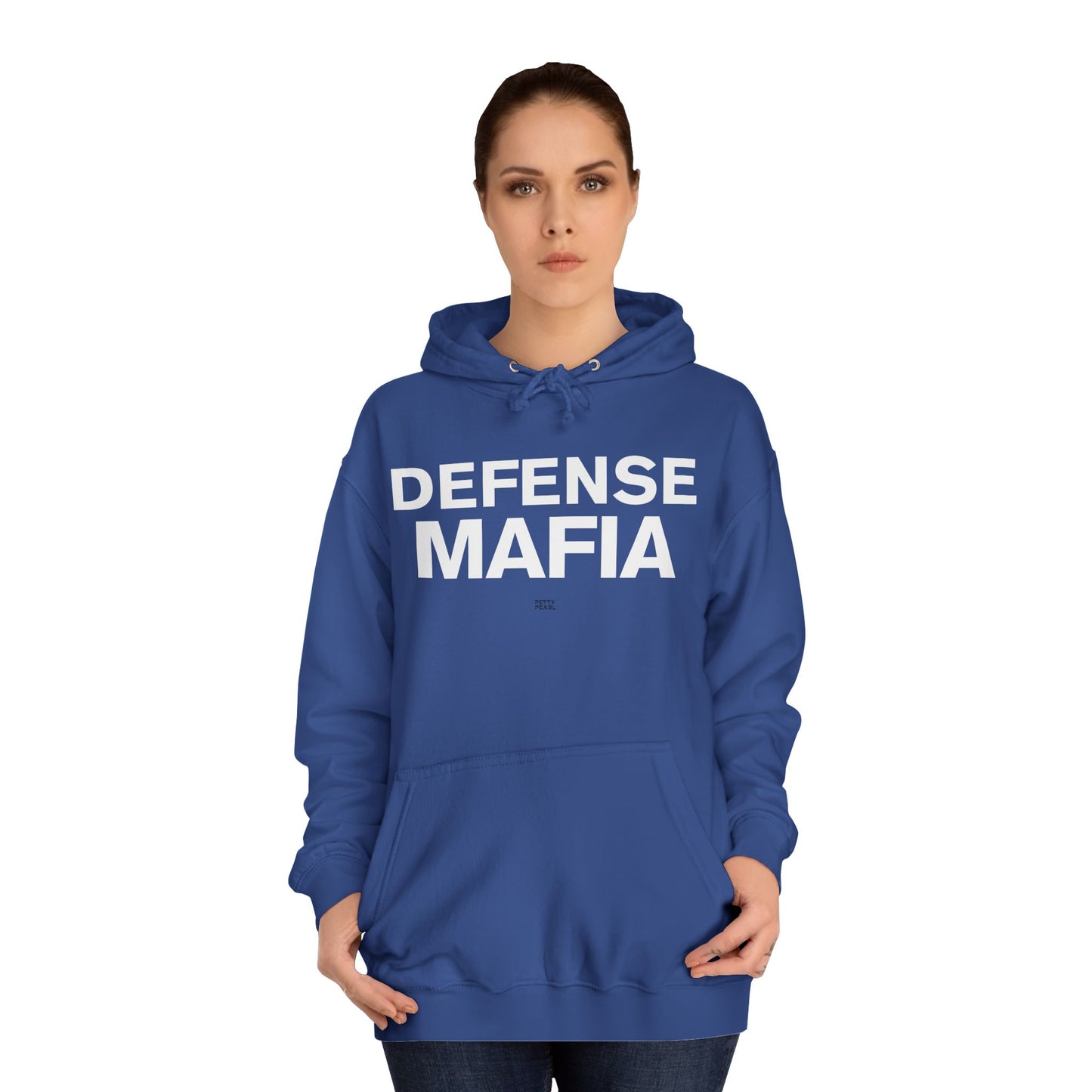 Defense Mafia Unisex College Hoodie - Cozy Sweatshirt for School, Lounge Wear, Gift for Students, Casual Outfit, Trendy Apparel