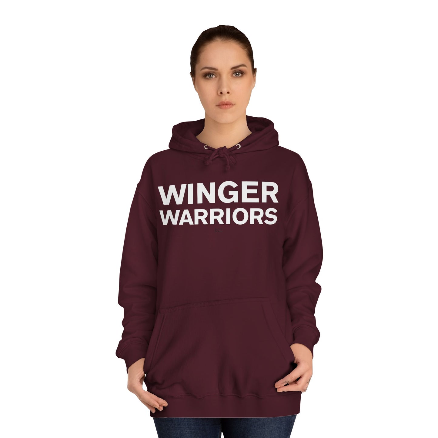 Winger Warriors Unisex College Hoodie - Cozy Athletic Sweatshirt, College Apparel, Team Gear, Gift for Students, Sporty Casual Wear