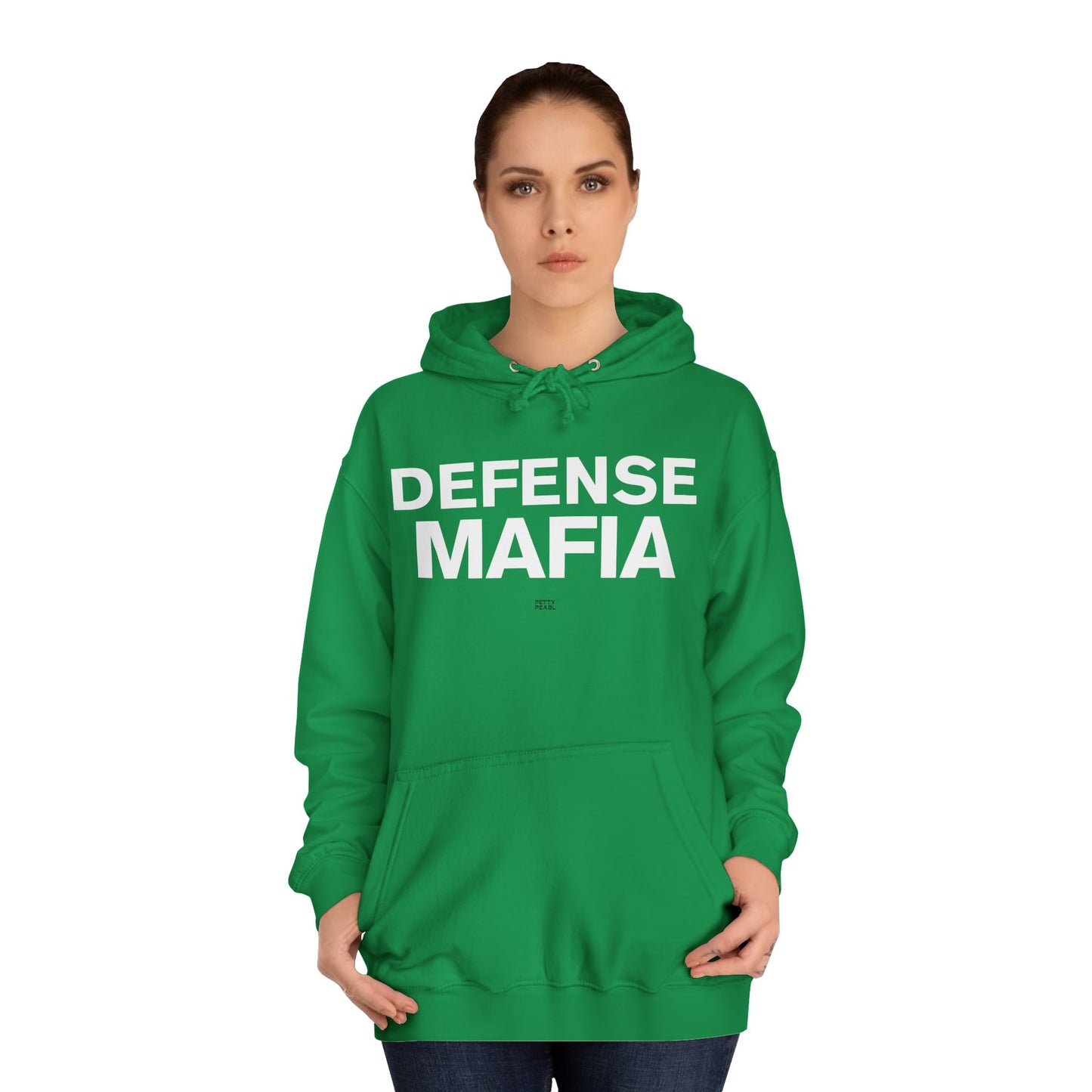 Defense Mafia Unisex College Hoodie - Cozy Sweatshirt for School, Lounge Wear, Gift for Students, Casual Outfit, Trendy Apparel