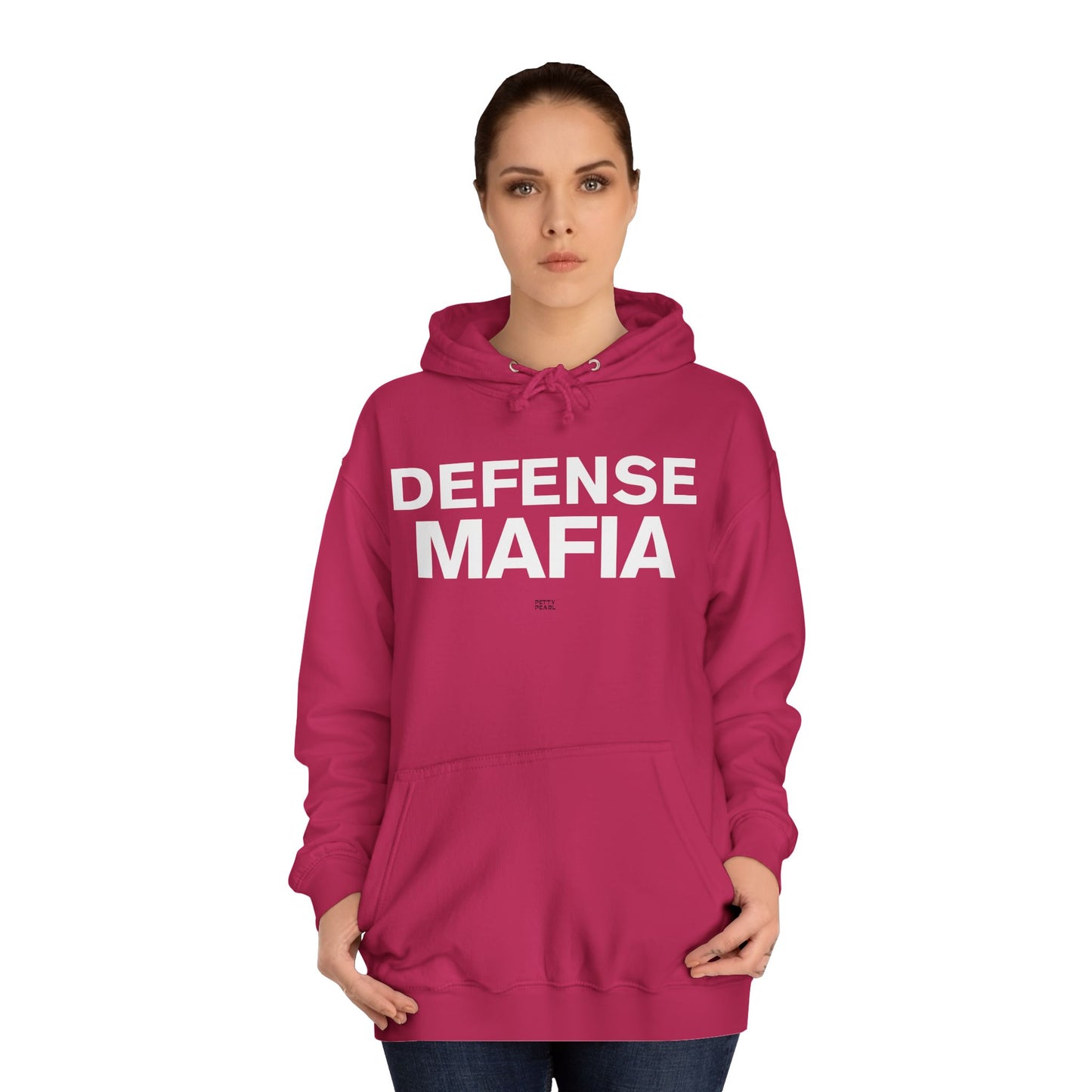 Defense Mafia Unisex College Hoodie - Cozy Sweatshirt for School, Lounge Wear, Gift for Students, Casual Outfit, Trendy Apparel