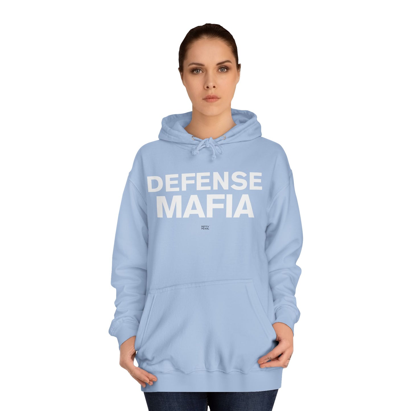 Defense Mafia Unisex College Hoodie - Cozy Sweatshirt for School, Lounge Wear, Gift for Students, Casual Outfit, Trendy Apparel
