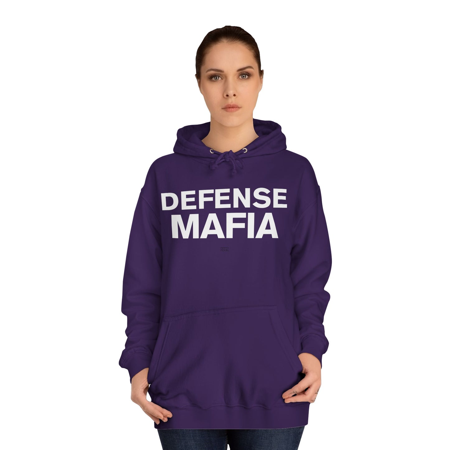 Defense Mafia Unisex College Hoodie - Cozy Sweatshirt for School, Lounge Wear, Gift for Students, Casual Outfit, Trendy Apparel