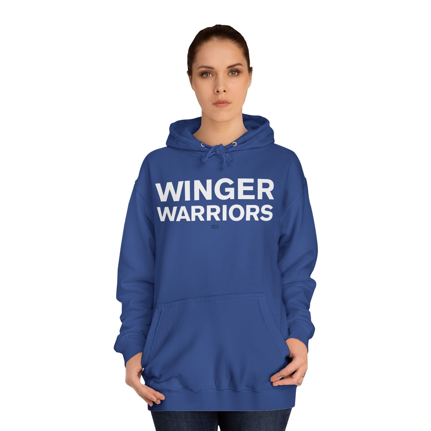 Winger Warriors Unisex College Hoodie - Cozy Athletic Sweatshirt, College Apparel, Team Gear, Gift for Students, Sporty Casual Wear