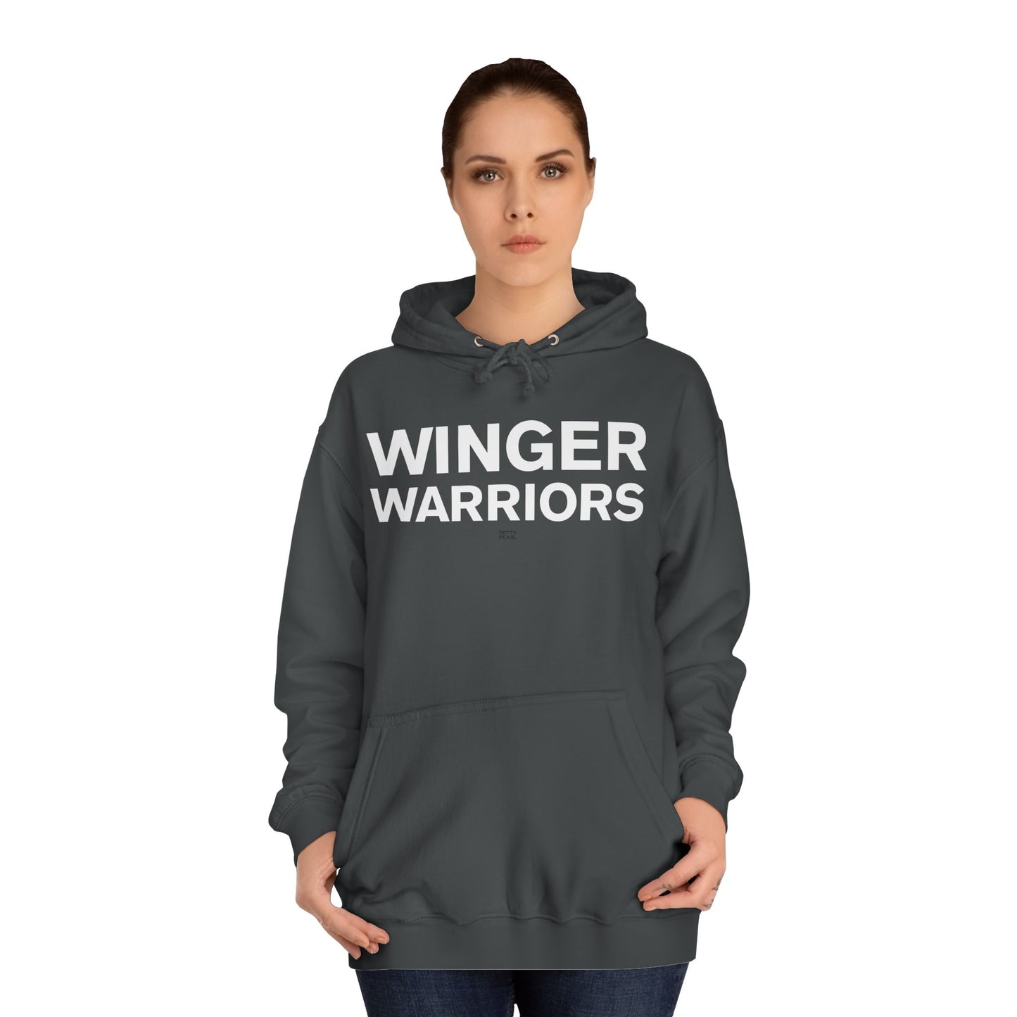 Winger Warriors Unisex College Hoodie - Cozy Athletic Sweatshirt, College Apparel, Team Gear, Gift for Students, Sporty Casual Wear