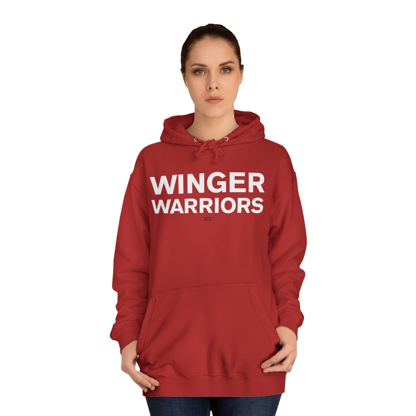 Winger Warriors Unisex College Hoodie - Cozy Athletic Sweatshirt, College Apparel, Team Gear, Gift for Students, Sporty Casual Wear