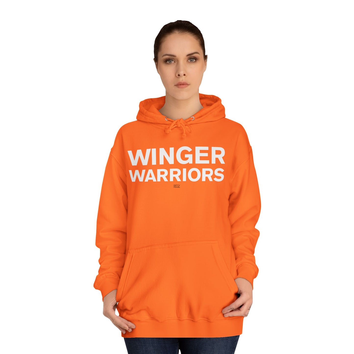 Winger Warriors Unisex College Hoodie - Cozy Athletic Sweatshirt, College Apparel, Team Gear, Gift for Students, Sporty Casual Wear